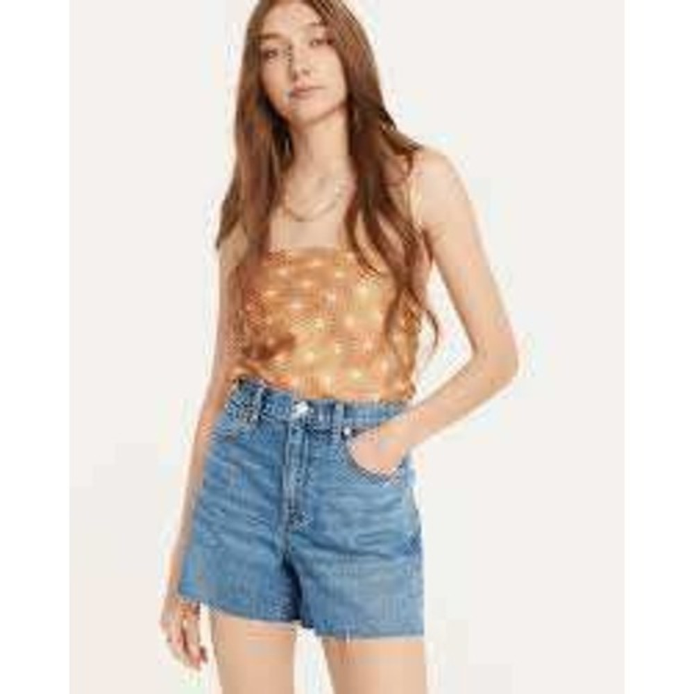 J. Crew Womens High Rise Denim Shorts Size 25 Blue Wash Frayed Hem Casual Boho